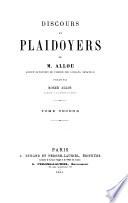 Discours et plaidoyers