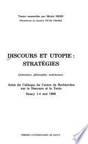 Discours et utopie