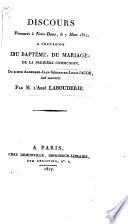 Discours prononcés à Notre-Dame,le 7 mars 1817