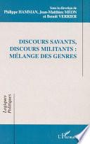 Discours savants, discours militants