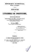 Discours sur l'ensemble du positivisme