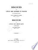 Discours sur l'état des lettres en France au quatorzième siècle