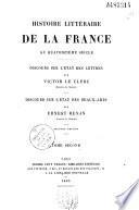 Discours sur l'état des lettres