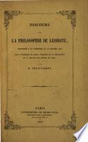 Discours sur la philosophie de Leibnitz, prononcé à la Sorbonne le 19 janvier 1857 pour l'ouverture du cours d'histoire de la philosophie de la faculté des lettres de Paris