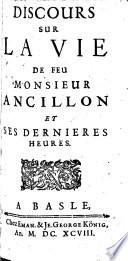 Discours sur la vie de ... Ancillon