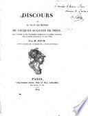 Discours sur la vie et les oeuvres de Jacques-Auguste de Thou