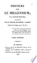 Discours sur le millenium, par David Bogue