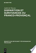 Disparition et survivances du franco-provençal