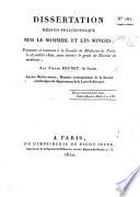 Dissertation médico-philosophique sur le sommeil et les songes, etc