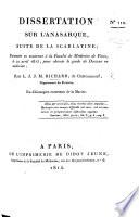 Dissertation sur l'anasarque, suite de la scarlatine, etc