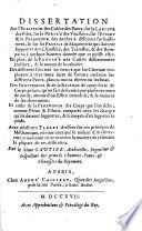 DISSERTATION Sur l'EPAISSEUR des Culées des Ponts, sur la LARGEUR des Piles