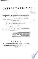 Dissertation sur les aphthes (muguet) des nouveaux-nés, etc