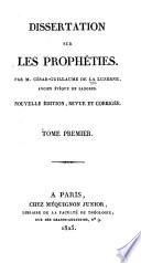 Dissertation sur les prophéties