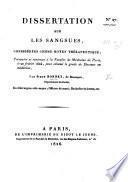 Dissertation sur les sangsues, considérées comme moyen thérapeutique, etc