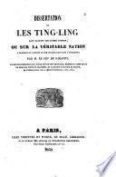 Dissertation sur les Ting-Ling dont parlent les livres chinois, ou Sur la véritable nation à laquelle on donnait le nom de centaures dans l'Antiquité