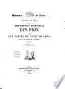 Distribution solennelle des prix