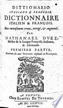 Dittionario italiano & françese