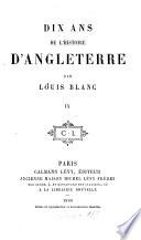 Dix ans de l'histoire d'Angleterre