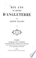 Dix ans de l'histoire d'Angleterre