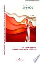 Dix ans de recherches en formation des adultes : 2003-2013