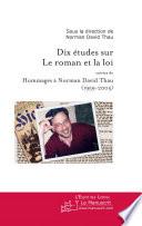 Dix études sur le roman et la loi