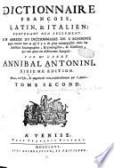 Dizionario italiano, latino, e francese