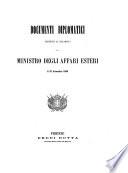 Documenti diplomatici presentati al Parlamento dal Ministro degli affari esteri il 21 dicembre 1866