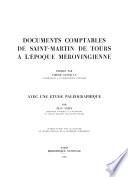 Documents comptables de Saint-Martin de Tours à l'époque mérovingienne