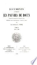Documents concernant les pauvres de Rouen