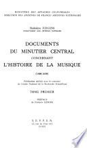 Documents du Minutier central concernant de la musique, 1600-1650