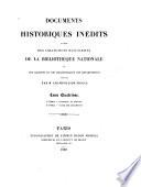 Documents historiques inédits