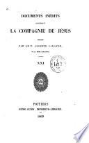 Documents inédits concernant la Compagnie de Jésus: Doc. U. Missions des jésuites dans l'Archipel grec