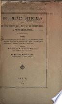 Documents officiels sur le pénitencier de l'Est, ou de Cherry-Hill, à Philadelphie, aux États-Unis d'Amérique