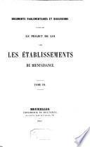 Documents parlementaires et discussions concernant le