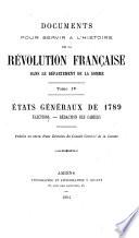 Documents pour Servir à l'Histoire de la Révolution Française dans le Dépt. de la Somme