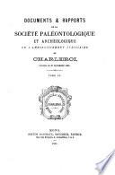 Documents & rapports de la Société paléontologique et archéologique de l'arrondissement judiciaire de Charleroi