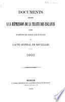 Documents relatifs à la répression de la traite des esclaves