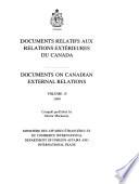 Documents Relatifs Aux Relations Extérieures Du Canada