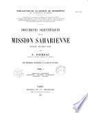 Documents scientifiques de la mission saharienne