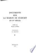 Documents sur la maison de Durfort