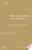Donner du sens aux savoirs