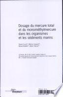 Dosage du mercure total et du monométhylmercure dans les organismes et les sédiments marins