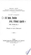 Do̓ù vient C ̓Ad tuum, Domine Jesu, tribunal appello de Pascal?