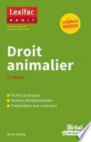 Livre Droit animalier - Licence, Master