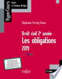 Droit civil 2e année, les obligations 2019
