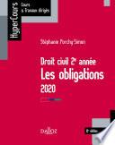 Droit civil 2e année, les obligations 2020 - 12e éd.
