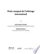 Droit comparé de l'arbitrage international