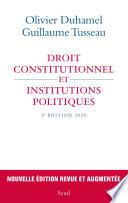 Droit constitutionnel et institutions politiques - 5e édition 2020