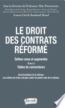Droit des contrats réformé