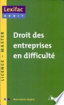 Droit des entreprises en difficulté